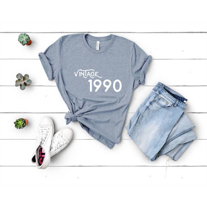 My Bella Vida Inc. - Wholesale T-Shirt (Graphic) - Unisex - Vintage 1990 Shirt, 30th Birthday Shirt, 30th Bday Shirt2
