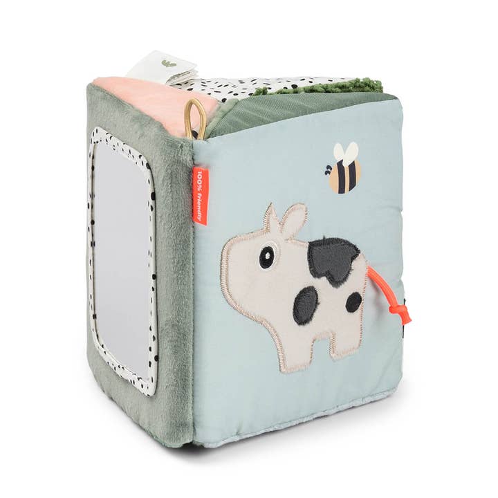 Done by Deer - Wholesale Crinkle Tag Toy - Baby - Fold-out sensory mirror Tiny farm Colour mix5