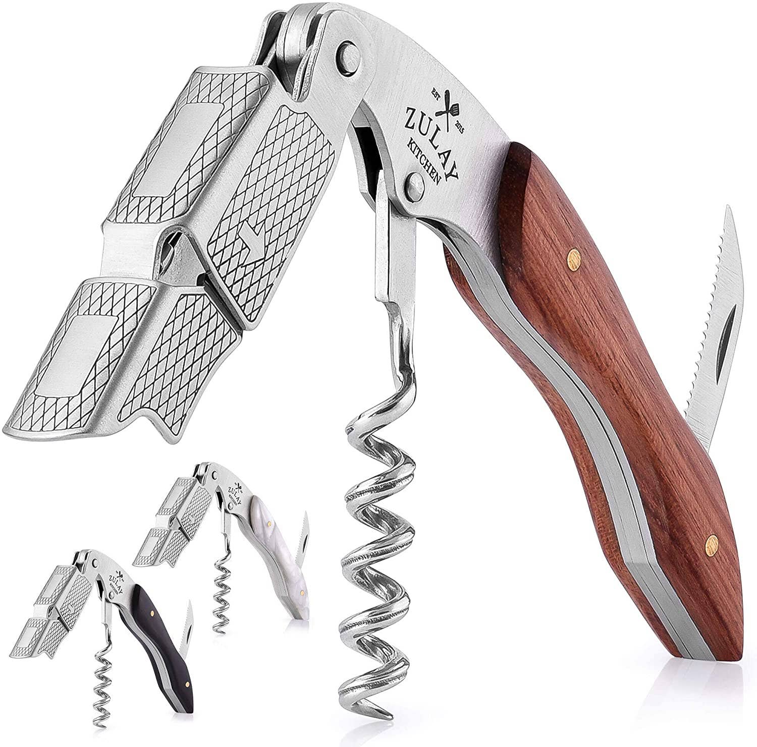 Zulay Kitchen - Wholesale Bottle/Wine Opener - 3-in-1 Waiter Corkscrew Wine Bottle Opener6