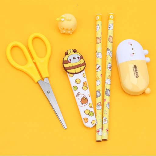 K-Wonderland - Wholesale Scissors - Molang Mascot Scissors with Safety Cover Cap 8