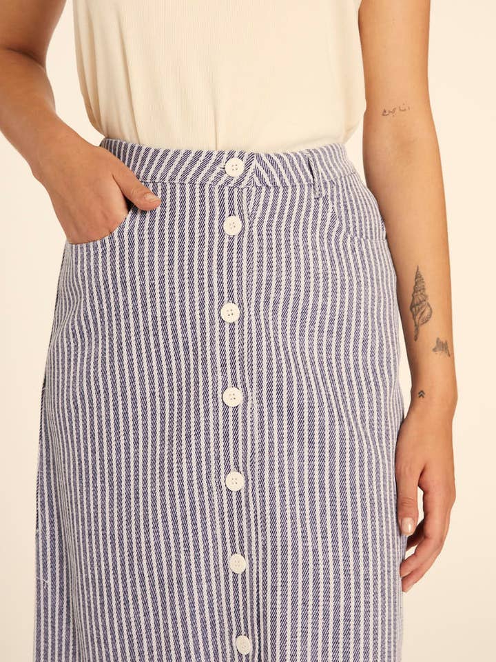 FALDA RAYAS AZUL for wholesale by Pepaloves