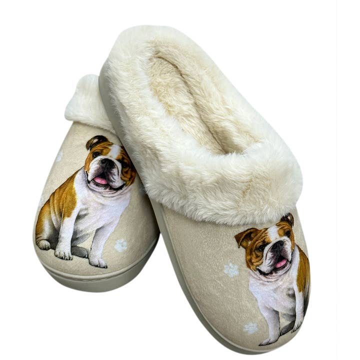 Pantoufle Bulldog Snuggs - Confortable - Pour les amoureux des animaux pour la vente par E&S Pets
