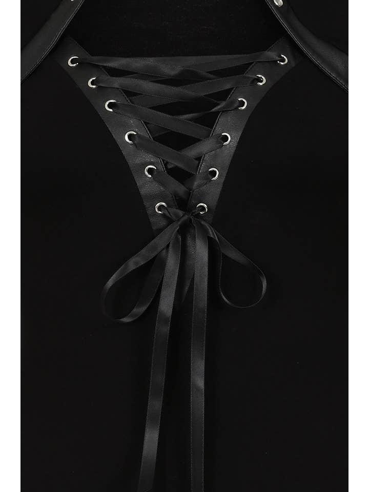 Necessary Evil (Kate's Clothing Ltd T/As) - Vendita all'ingrosso Camicetta - Donna - Necessary Evil Dione - Top a maniche lunghe con lacci4