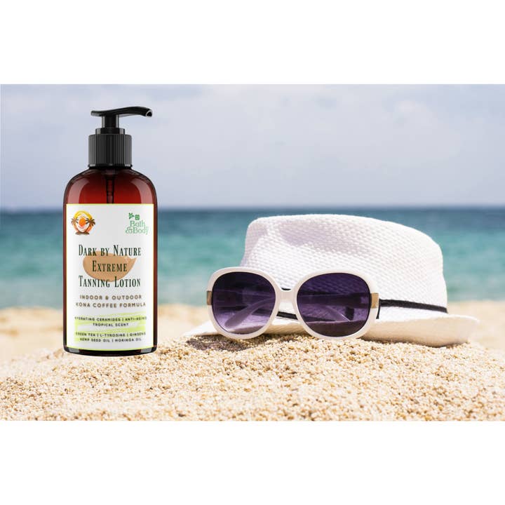 Natural Extreme Kona Coffee + Moringa Tanning Lotion | 8 oz for wholesale by Earth’s Own Bath & Body LLC