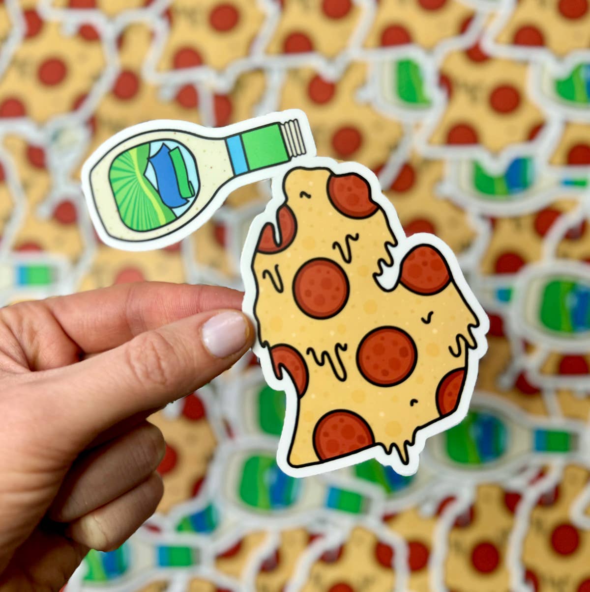 Stuck on Michigan - Wholesale Sticker - Pizza + Ranch Michigan Waterproof Sticker — Original Design1