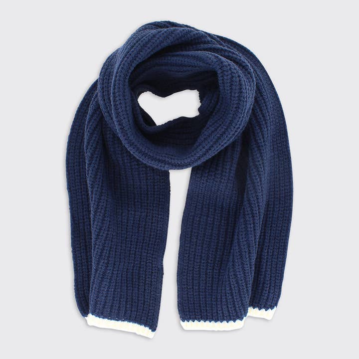 Men's Ribbed Scarf - Navy for wholesale by Forever England / Millie Mae