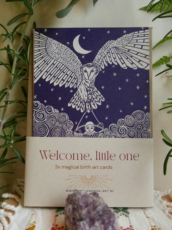 Welkom kleintje - kaartenpakket voor wholesale door Aike Ananda Art