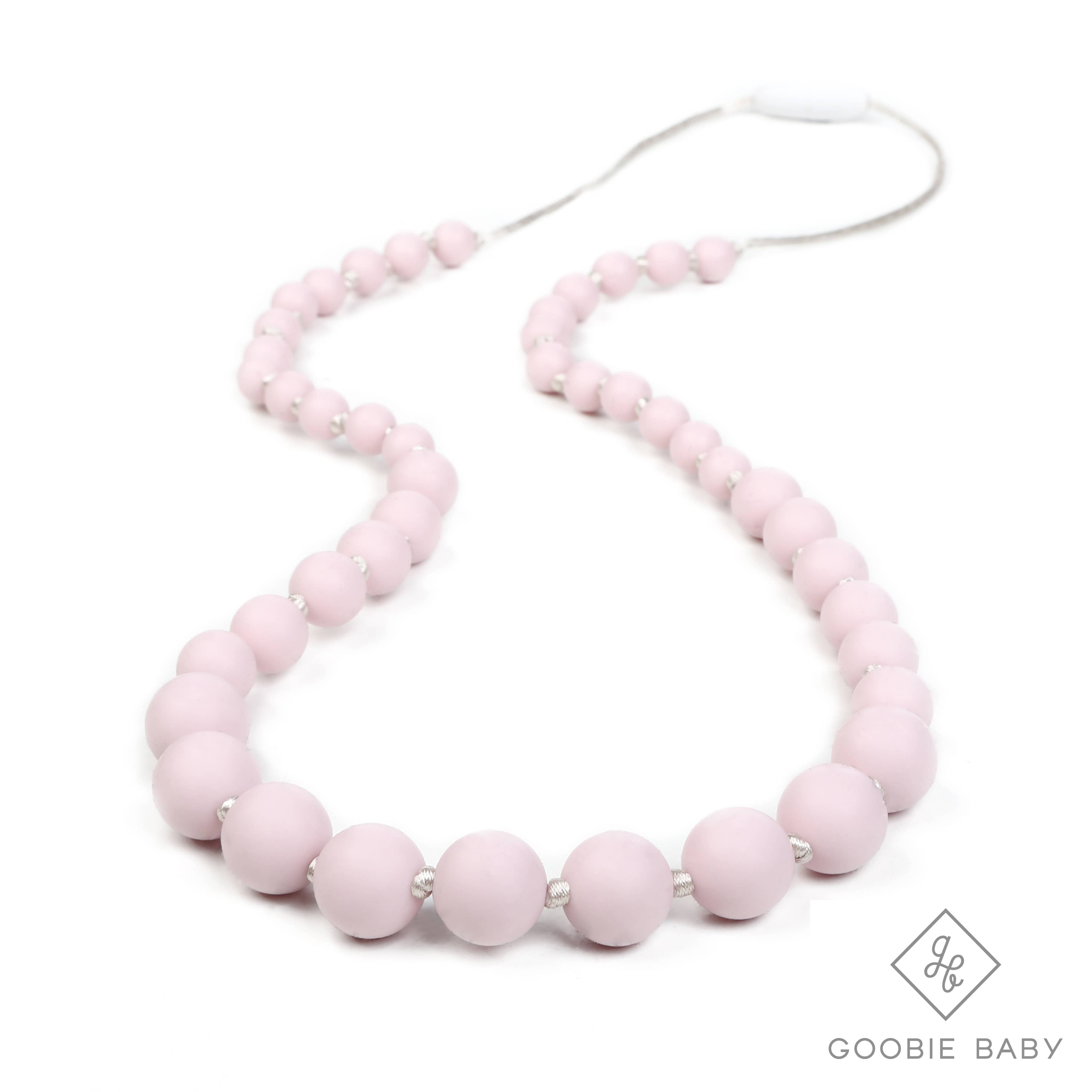 Goobie Baby - Vente Collier de dentition – bébé - Audrey Collier de dentition - Quartz Rose6