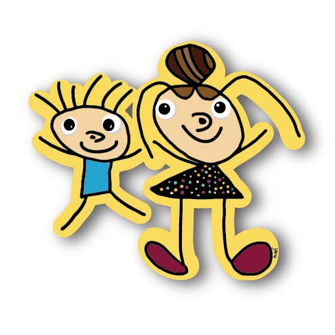 Vinyl-Aufkleber „Geschwister“ für den Großhandel von good dutch inc