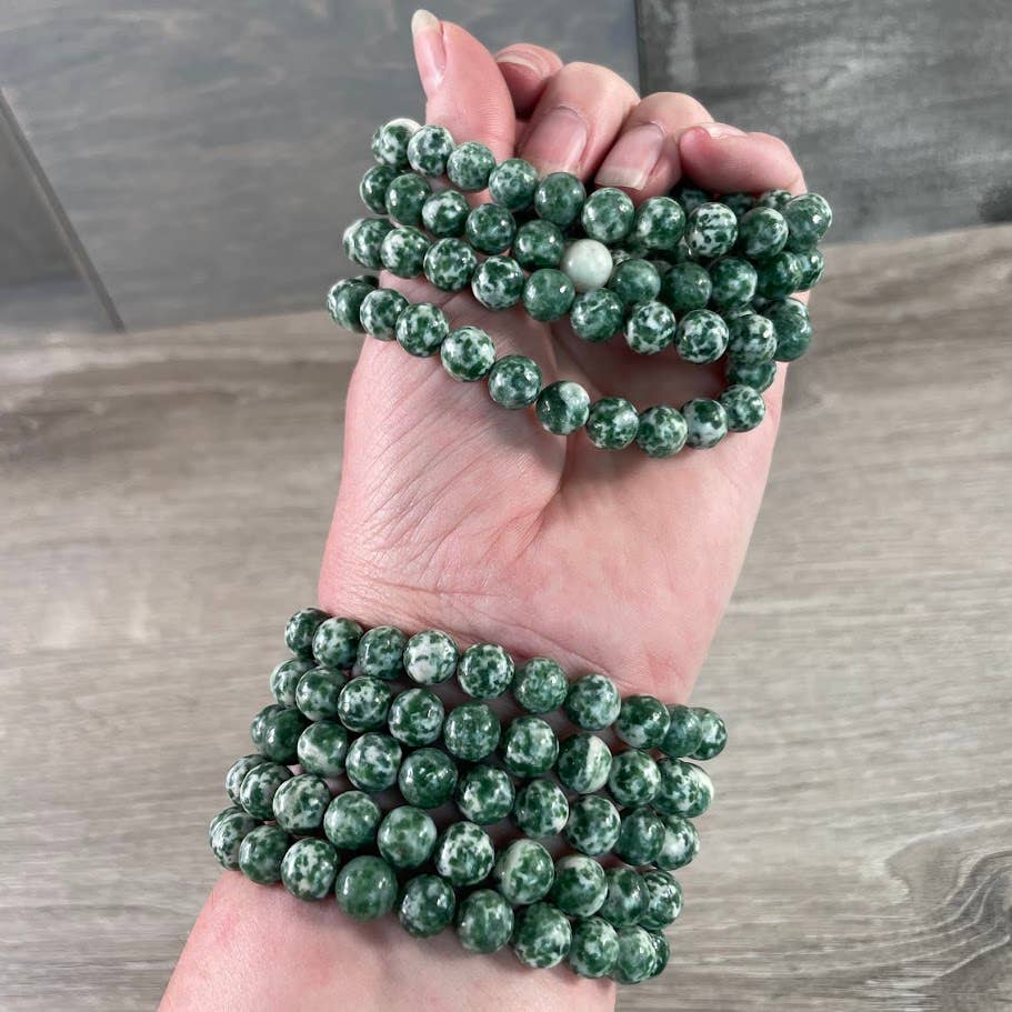 Keystone Crystals - Wholesale Beaded Bracelet - 8mm Round Gemstone Beaded Bracelets – Assorted Crystals Bulk15