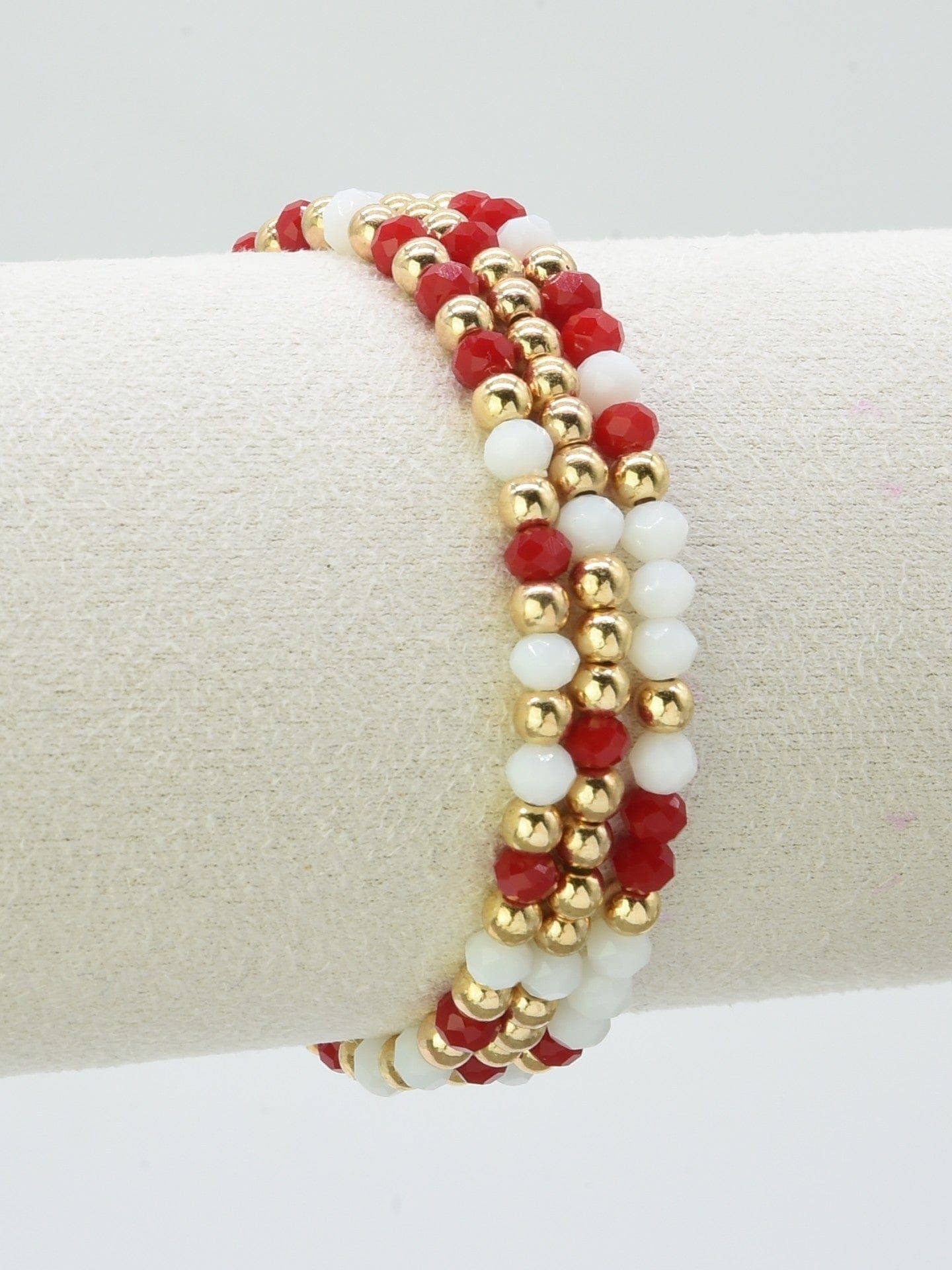 MiMi Wholesale - Wholesale Jewelry Set - CB2297 3 Piece CCB Glass Bead Stretch Bracelet Set6