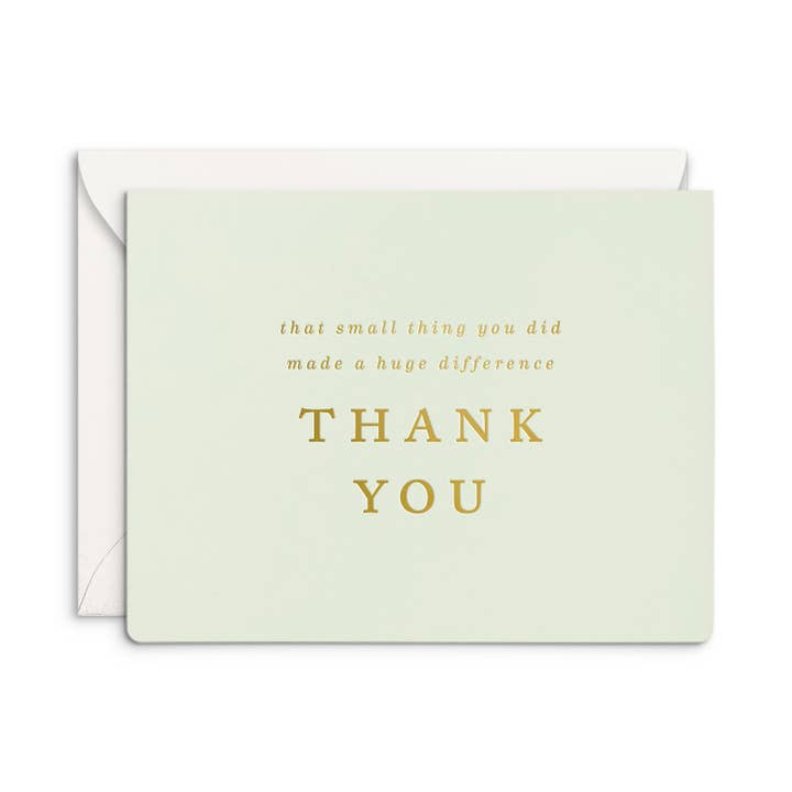 Small Thing Thanks Greeting Card for wholesale by Smitten on Paper