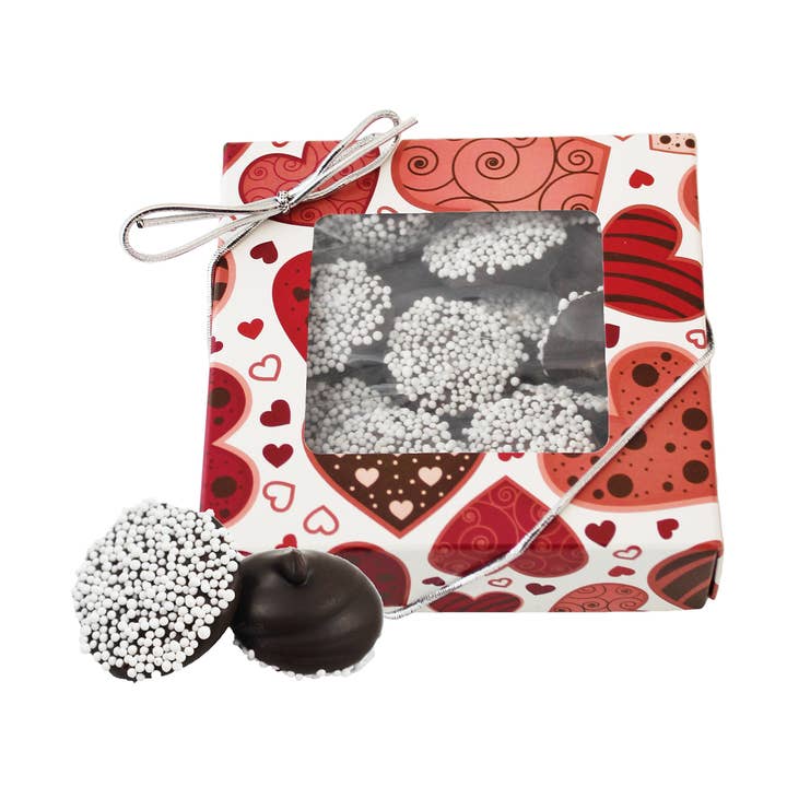 Valentine Chocolate Nonpareils for wholesale by Vermont Nut Free Chocolates