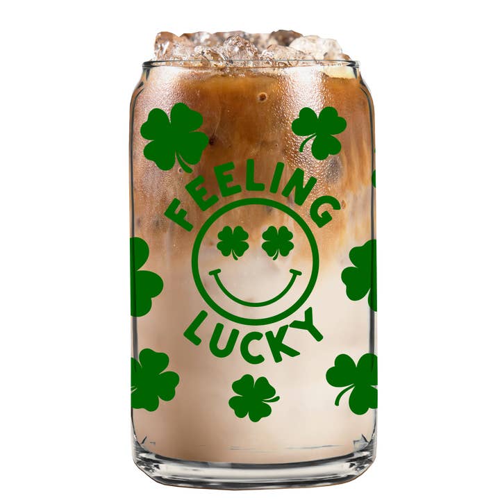 Boite en verre Feeling Lucky pour la Saint-Patrick pour la vente par Instrive Design