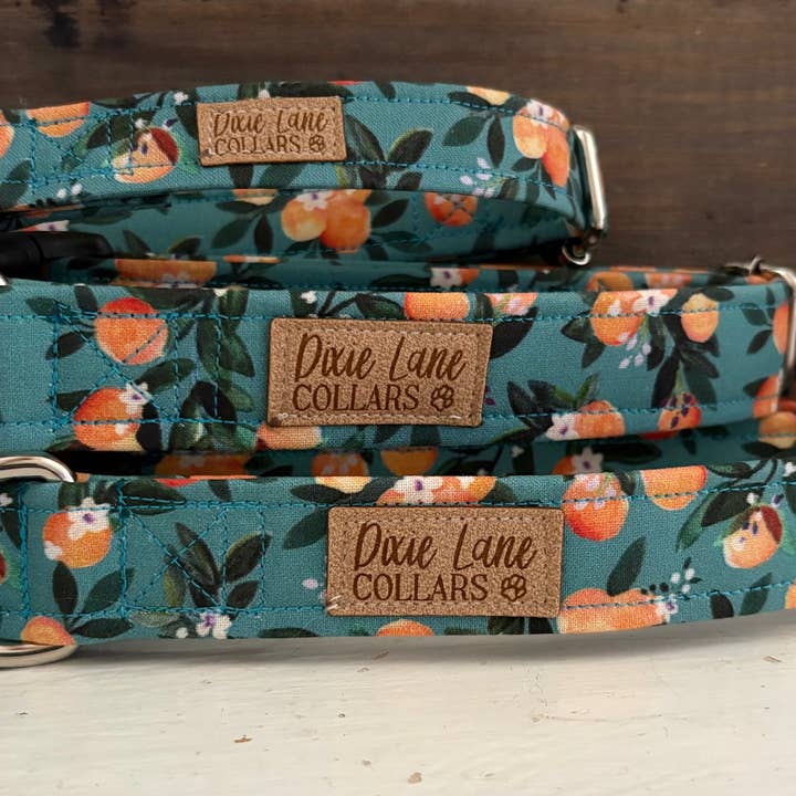 Peaches Floral Dog Collar, Dixie Lane Collars for wholesale by Dixie Lane Collars