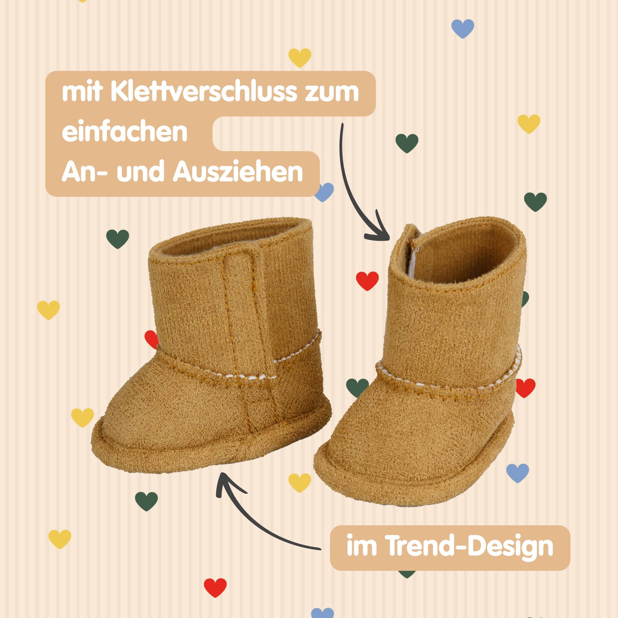 Heless - Wholesale Doll Clothing - Kids - Doll boots in suede look, size 30-34 cm2