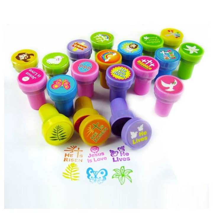 Tiny Mills - Wholesale Rubber/Decorative Stamp - Kids & Baby - He Lives Jesus Stampers for Kids3