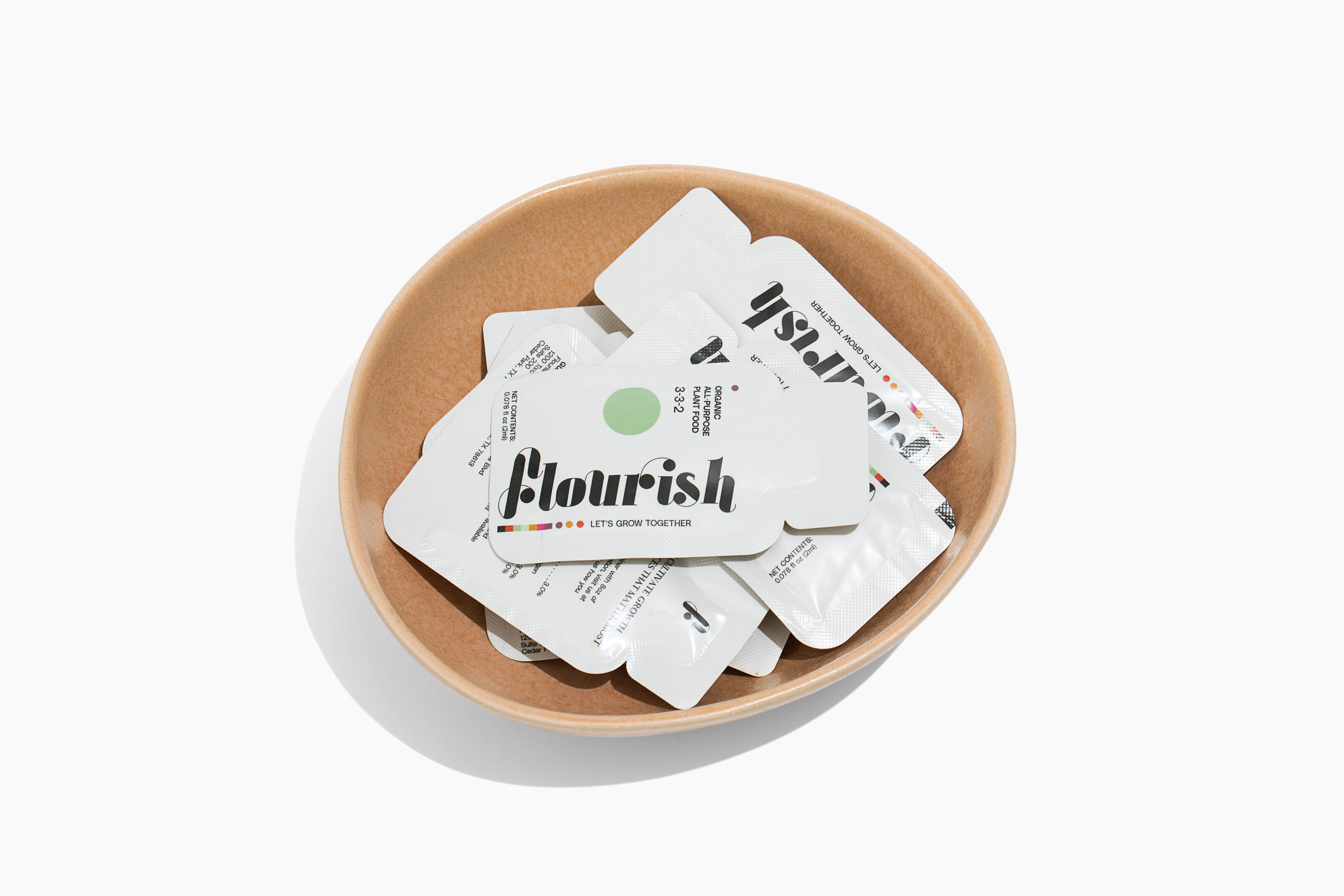 Flourish Plant - Wholesale Fertilizer - Flourish Organic Plant Food, Single Packet Fertilizer