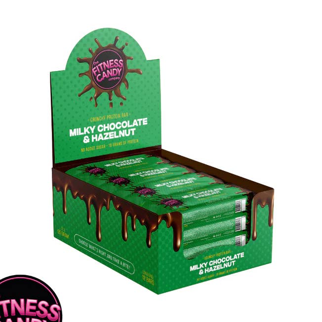 FITNESS CANDY Milky Chocolate & Hazelnut voor wholesale door The Fitness Candy Company