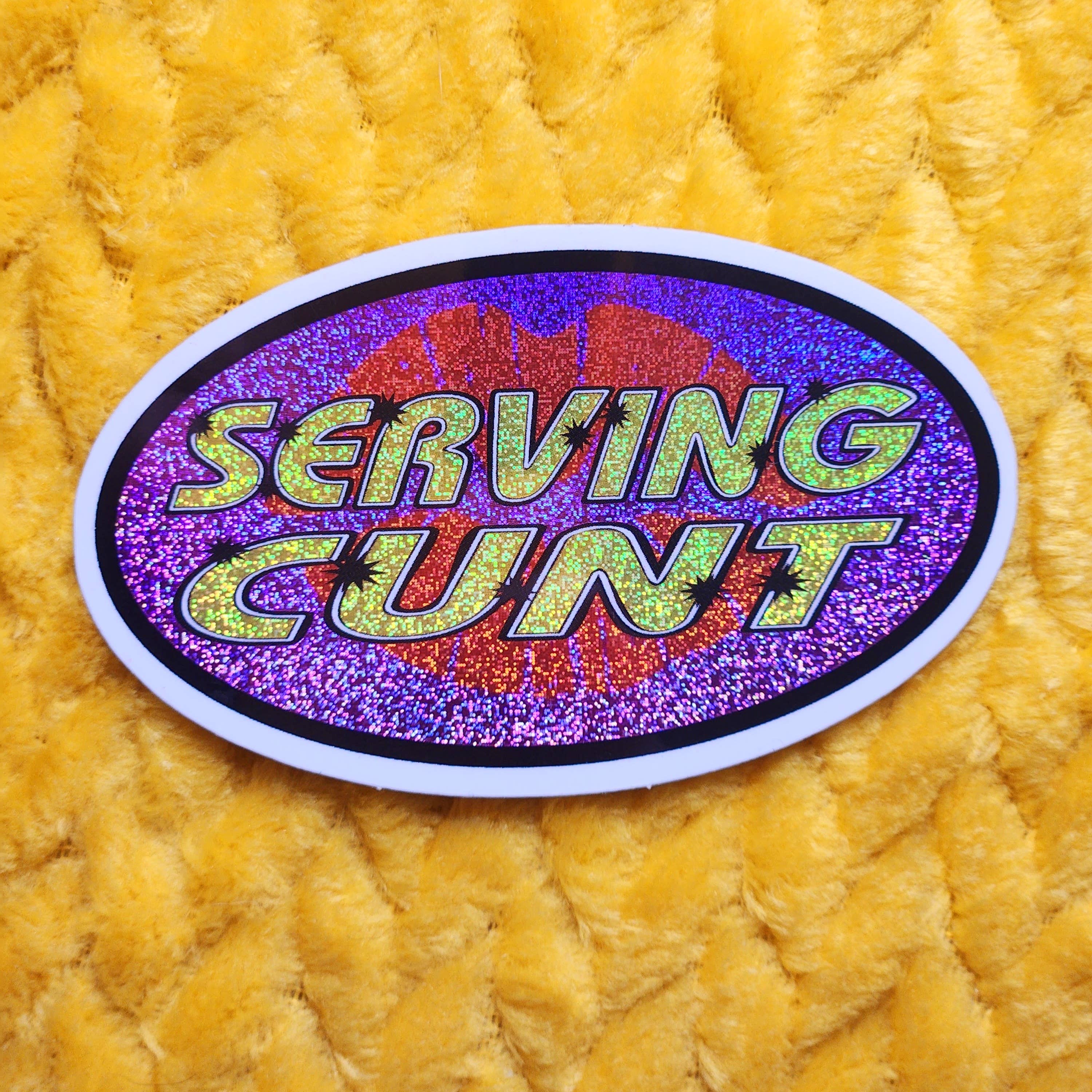 Luxe Trauma - Wholesale Sticker - Serving cunt sticker funny gen z 90s retro waterproof1