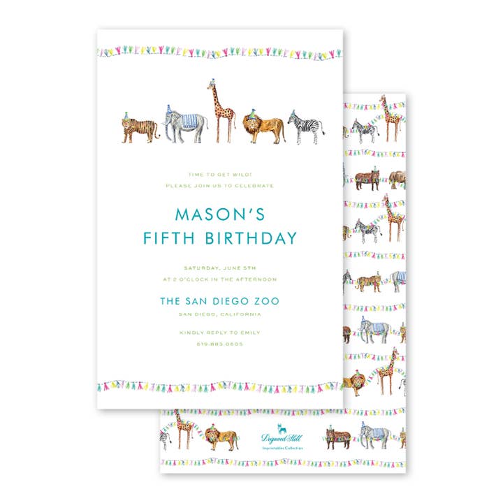 Party Animals Bulk Invitation for wholesale by Dogwood Hill