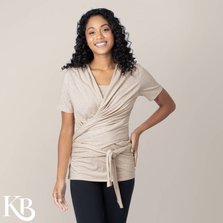 Kindred Bravely - Wholesale Nursing Top - Maternity - Organic Cotton Skin to Skin Wrap Top Postpartum