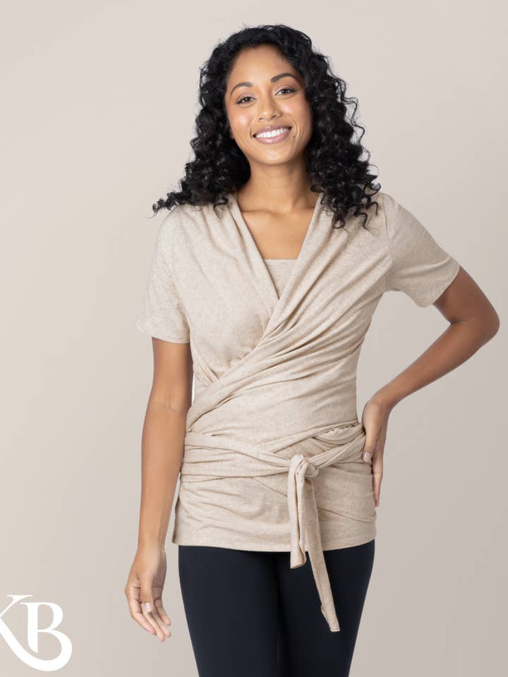 Organic Cotton Skin to Skin Wrap Top Postpartum for wholesale by Kindred Bravely