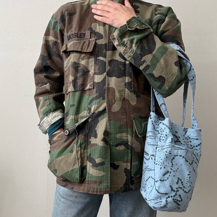 The Petite Tote - Drape - Pine - Chambray for wholesale by Jenny Pennywood