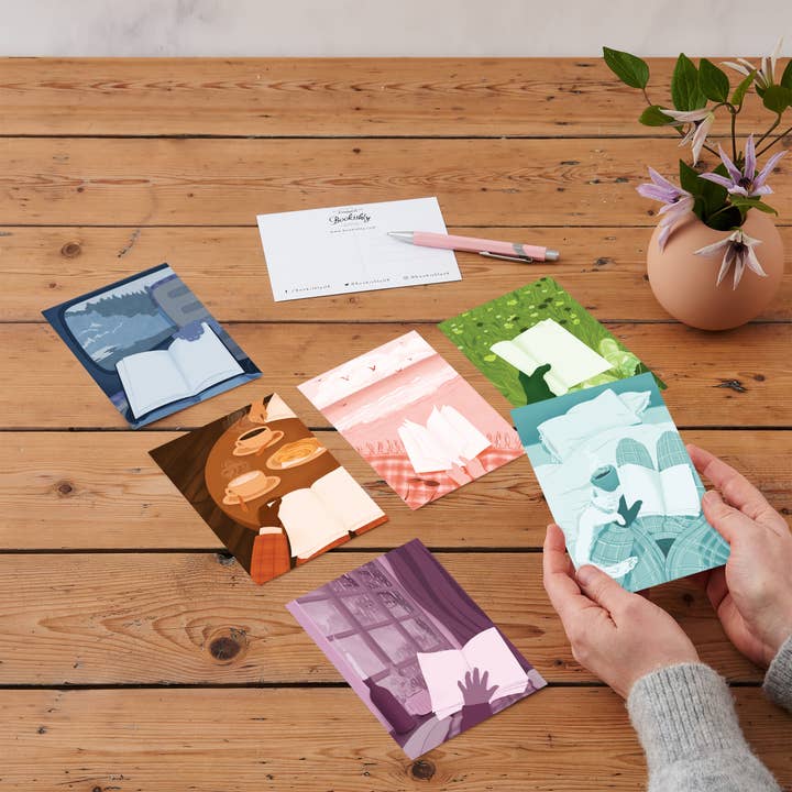 Bookishly - Wholesale Postcard Set - POV reading bookish Postcard Set - 12 Pack