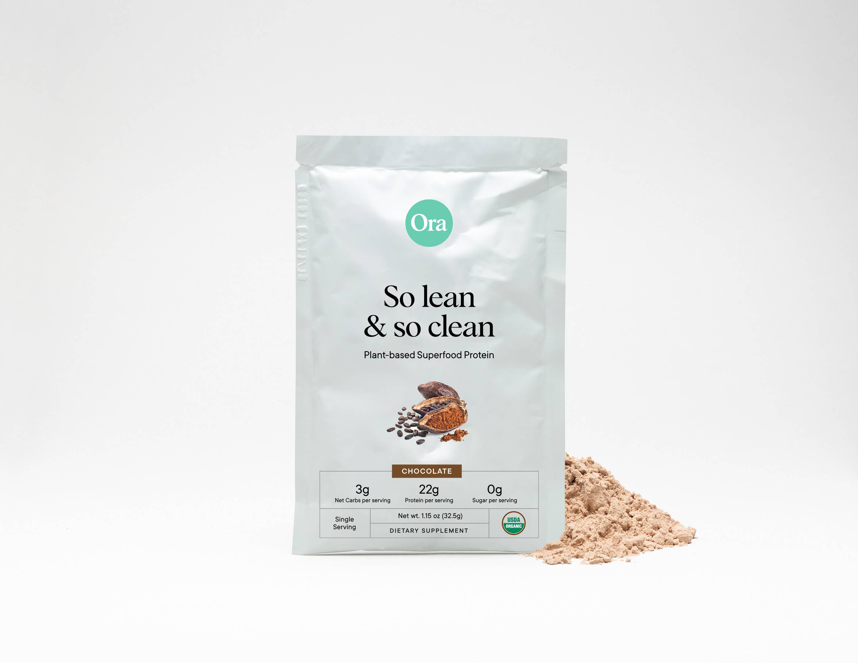 Ora Organic – wholesale Protein/superfood powder – So Lean & So Clean - Protein Powder - Chocolate (1 serv)