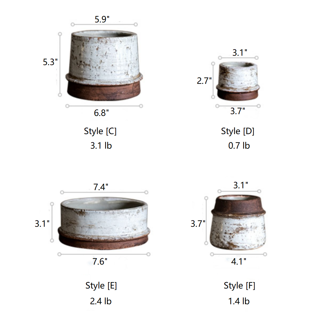 Rustic Reach - Wholesale Vase - Restoration Ceramic Planter Vase5