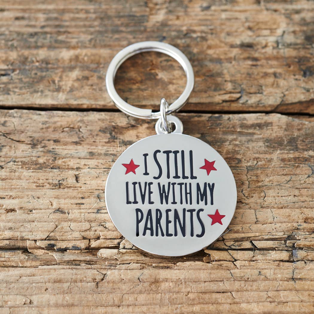 Sweet William Designs - Venta al por mayor Chapa de identificación - Gatos y perros - Placa de identificación para perro - «I Still Live With My Parents»2