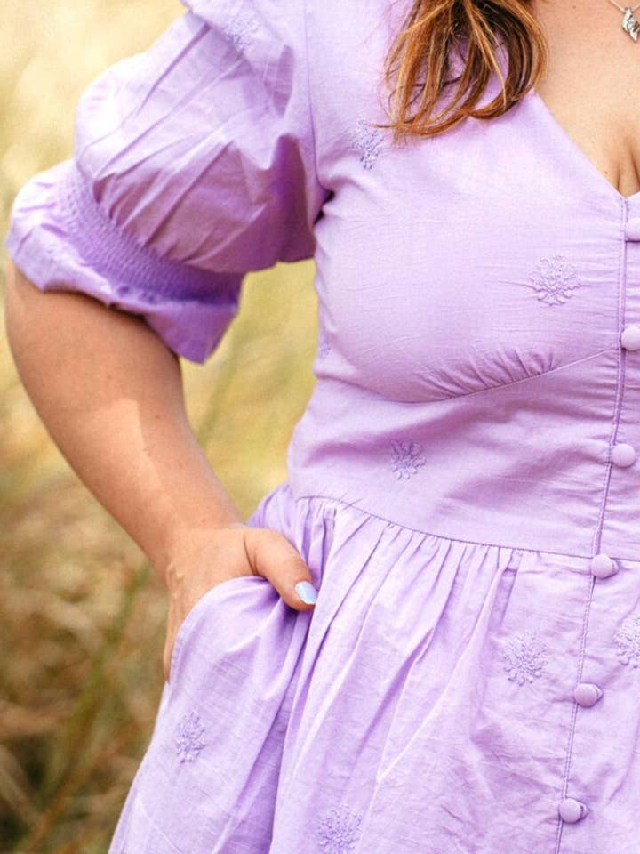 Kaasida | Women Fashion Boutique - Wholesale Dress – Women's - Aasia Lilac Midi Dress12