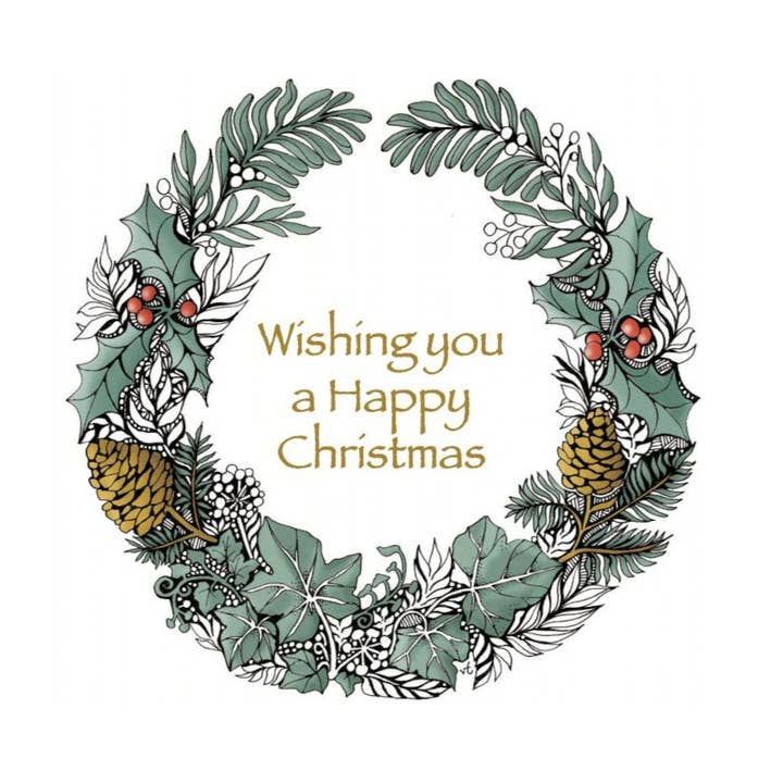 Christmas Wreath 6 pack -XE1010 for wholesale by Alff a Bet Design