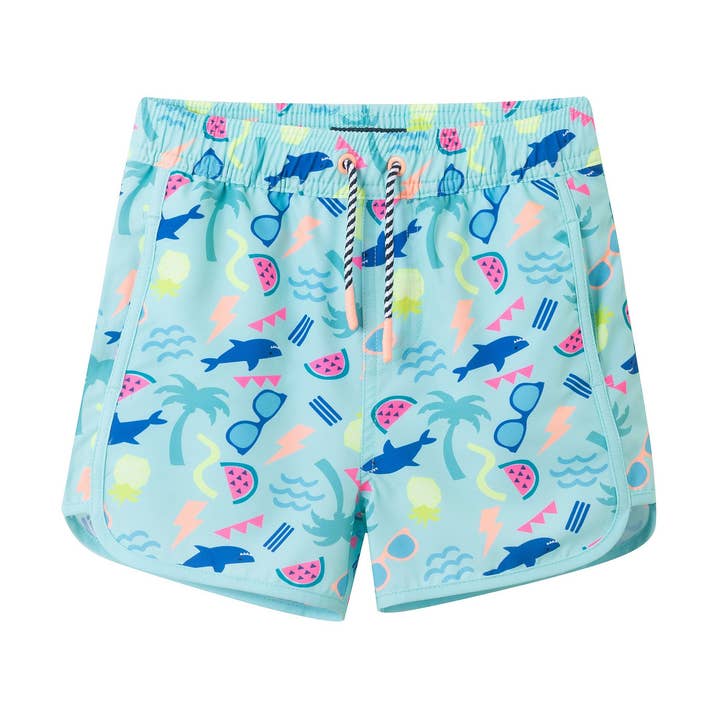 Boys (4-7 Years) Swim Trunk | Beach Icon Print for wholesale by Andy & Evan