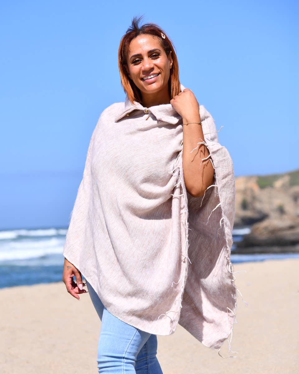 Zig Zag Asian Collection - Wholesale Poncho - Women's - Brushed Woven Poncho 68