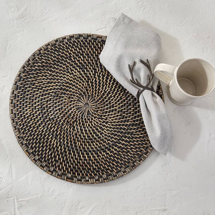 Rattan Charger - Black for wholesale by Split P