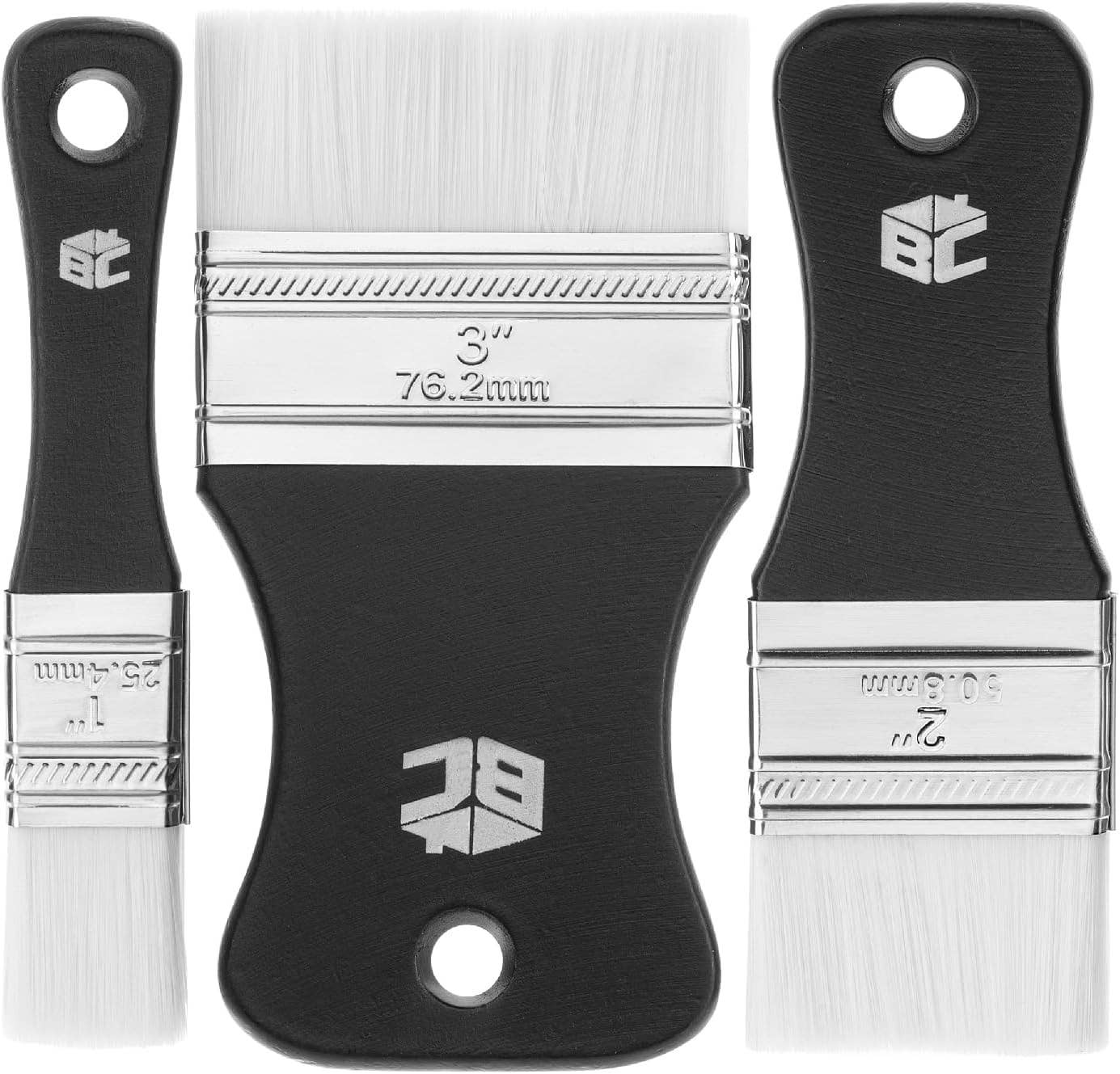 Bates Choice – wholesale Paint/wax brush – Bates- Flat Paddle Paint Brush Set, 3 Pack0