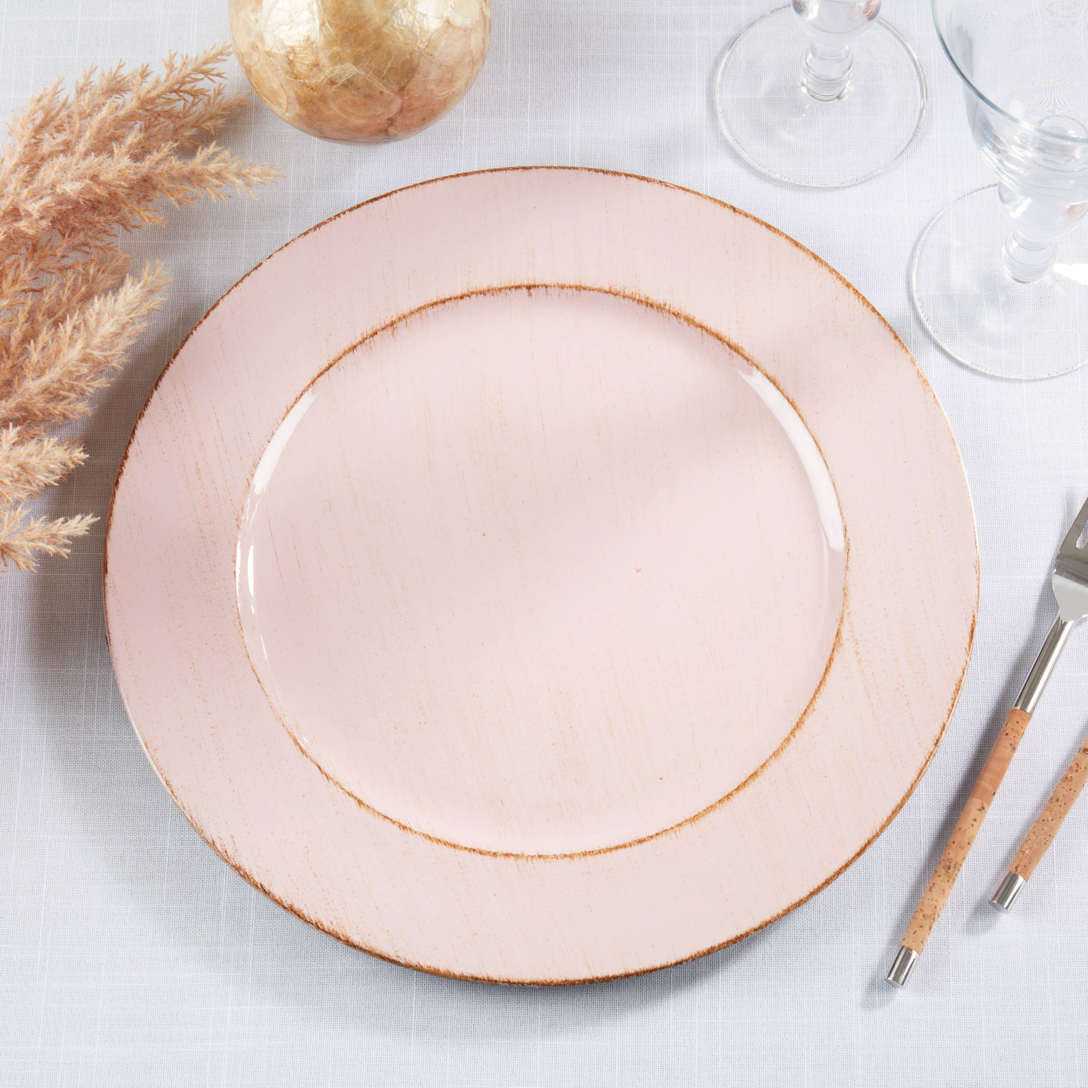 Saro Lifestyle - Wholesale Charger Plate - Vintage-Inspired Distressed Charger Plate13