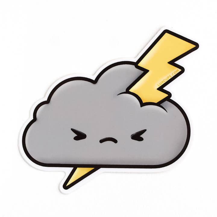 Grumble Cloud Sticker for wholesale by LuxCups Creative