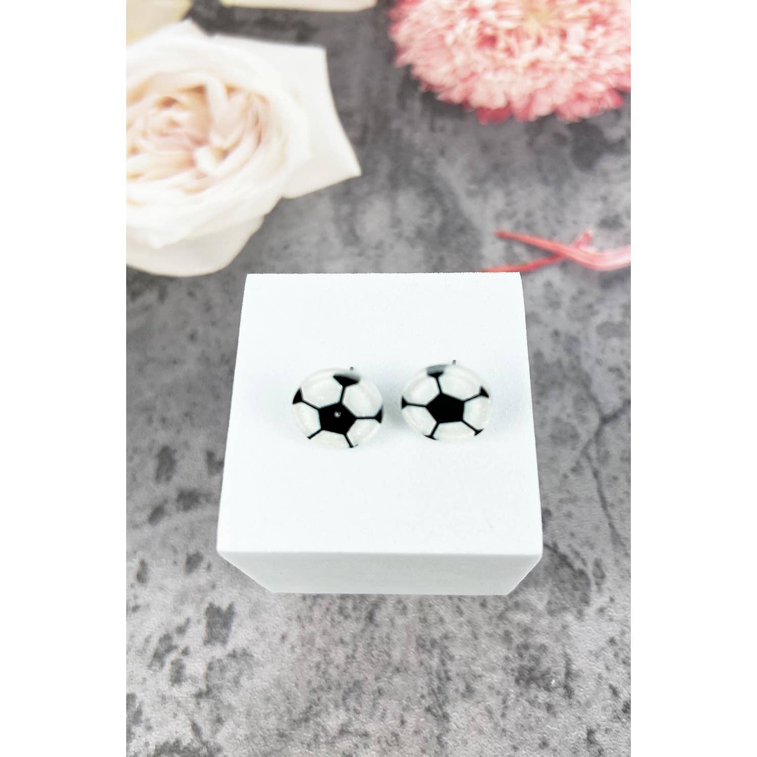 JHP Collection - Wholesale Stud/Post Earrings - VARIETY OF SPORTS BALL EPOXY MINI STUD EARRINGS3