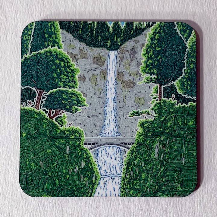 Coasters - Multnomah Falls for wholesale by Viz Art Ink