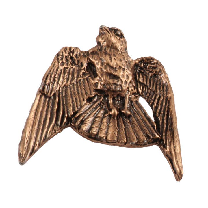 Creative Pewter Designs – Großhandel Broschen – Kestrel Bird Anstecknadel aus Zinn, B0603