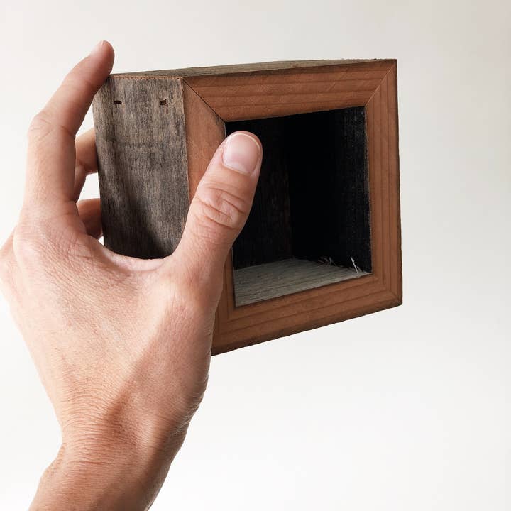 Alibi Interiors - Venta al por mayor Jardinera - Caja para macetero de madera reciclada de 5 x 5 cm