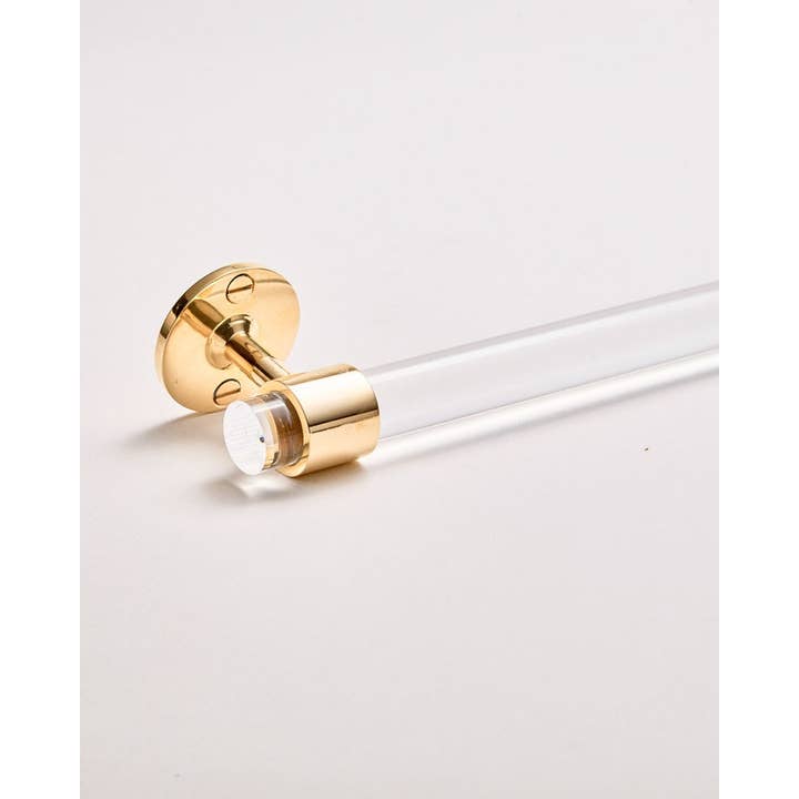 LuxHoldups - Wholesale Towel Holder/Hanger - Lucite and Brass Hardware Towel Bar by Luxholdups