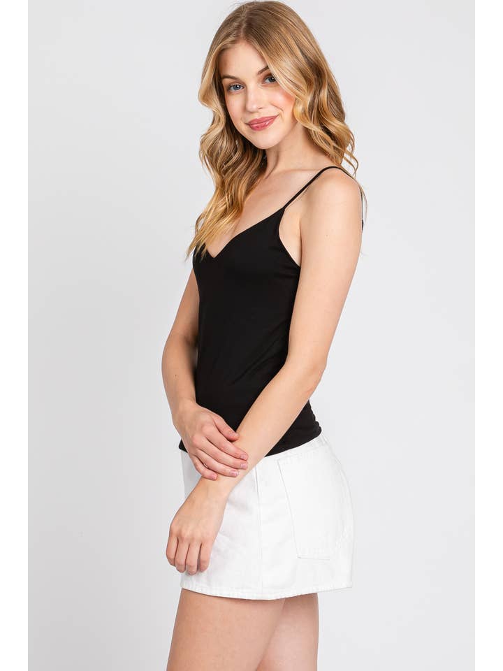Final Touch - Wholesale Camisole - Women's - DOUBLE LAYERED V- NECK CAMI TOP - VT1613115