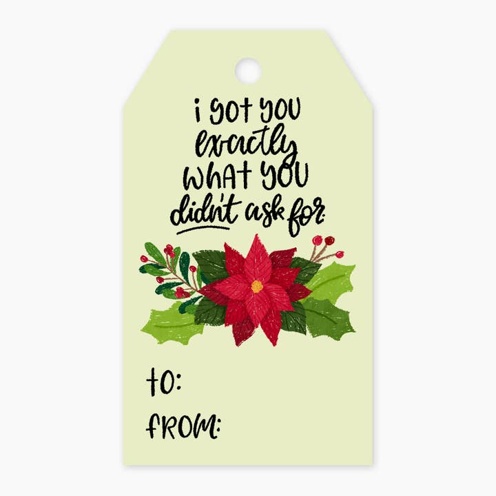 What You Didn't Ask For - Funny Gift Tags Pack - Set of 10 for wholesale by Paper Bunny Press