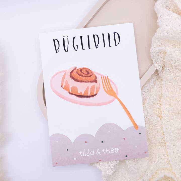 Iron-on patch cinnamon roll Sweden patch housewarming gift for wholesale by Tilda&Theo