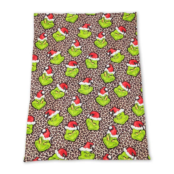 Yawoo Garments - Wholesale Bedding Blanket - Kids & Baby - Leopard green face baby kids Christmas blankets