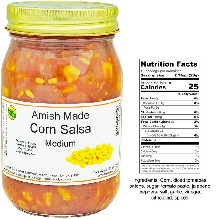 Arndt's Fudgery LLC - Wholesale Salsa - Amish Fresh Made Salsa 16 oz. Jar36